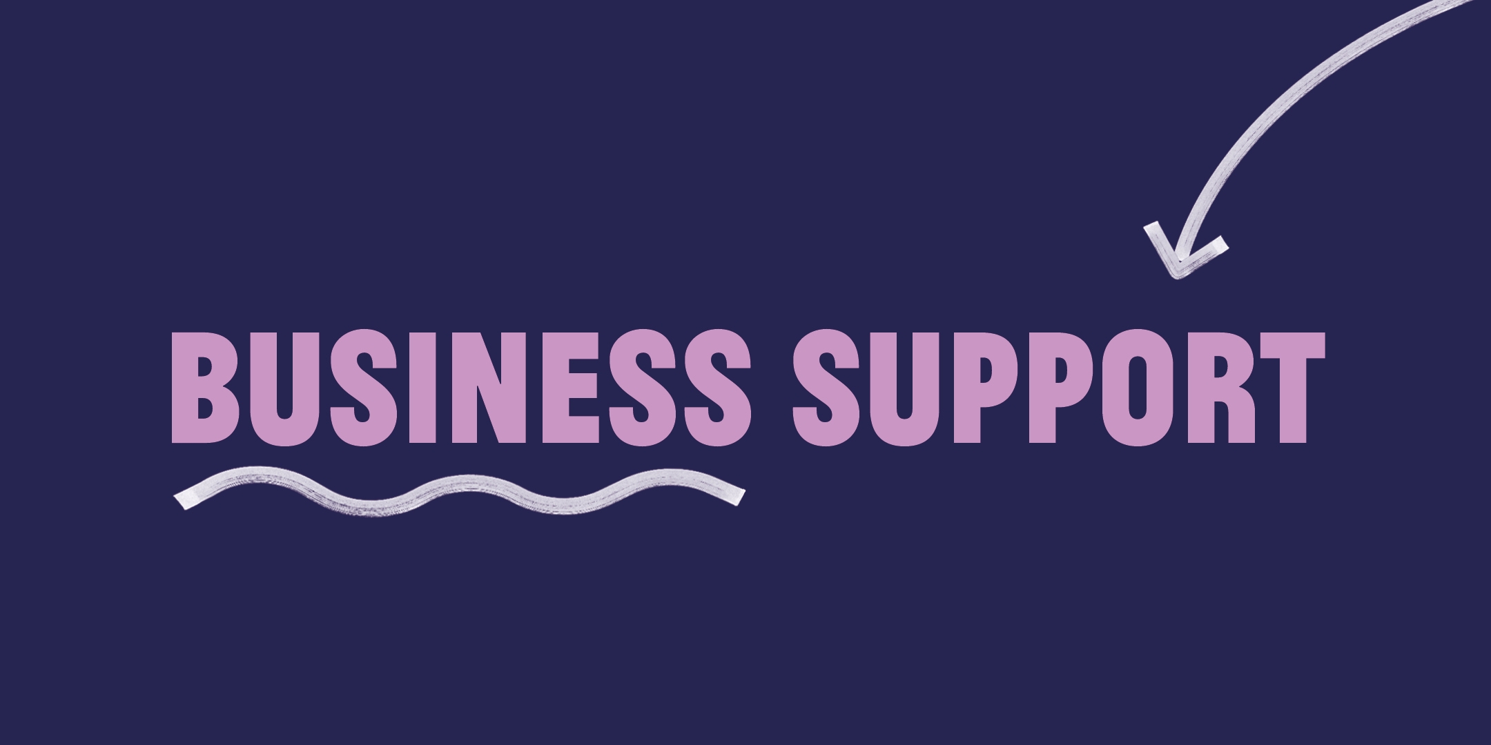 image with wording reading 'business support'